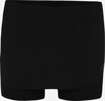 ADIDAS SPORTSWEAR Regular Sports trousers 'Run Icons 3-Stripes Skort' in Black: front