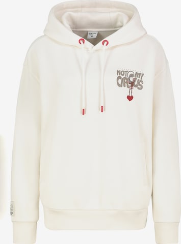 Sublevel Hoodie in Weiß: Vorderseite