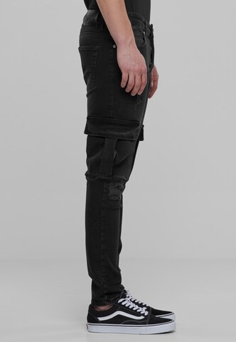 Slimfit Jeans cargo di 2Y Premium in nero