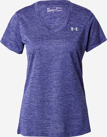 T-shirt fonctionnel UNDER ARMOUR en bleu : devant