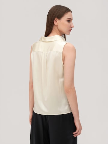 Lilysilk - Blusa 'Ärmelloses Seide Hemd mit V-Ausschnitt' en blanco