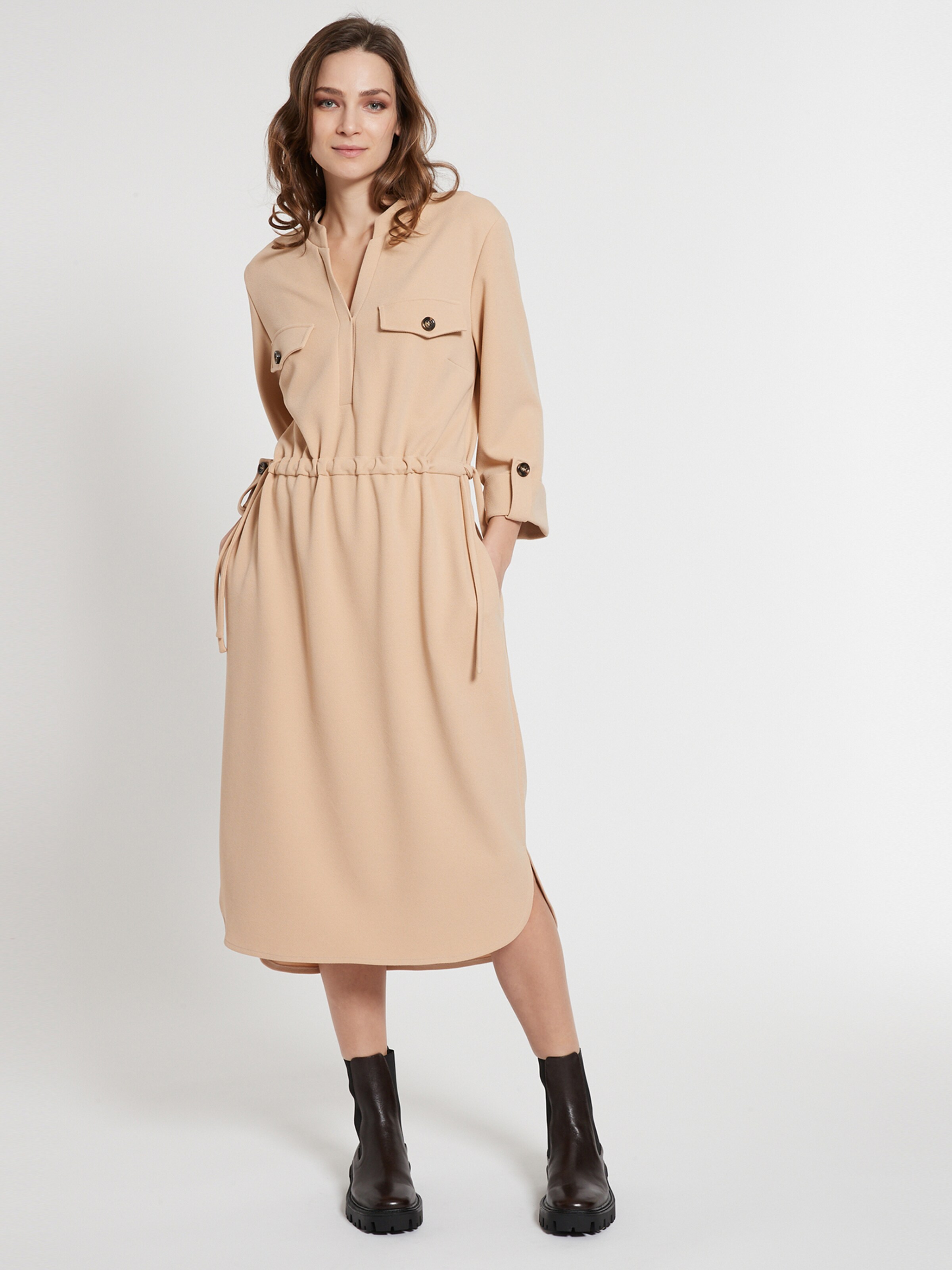 Frauen Große Größen Ana Alcazar Kleid 'Eldawi' in Beige - PP83176 Frauen Große Größen Ana Alcazar Kleid 'Eldawi' in Beige - PP83176
