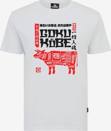 Oldskull T-Shirt 'Asian Kobe Beef' in Weiß: Vorderseite
