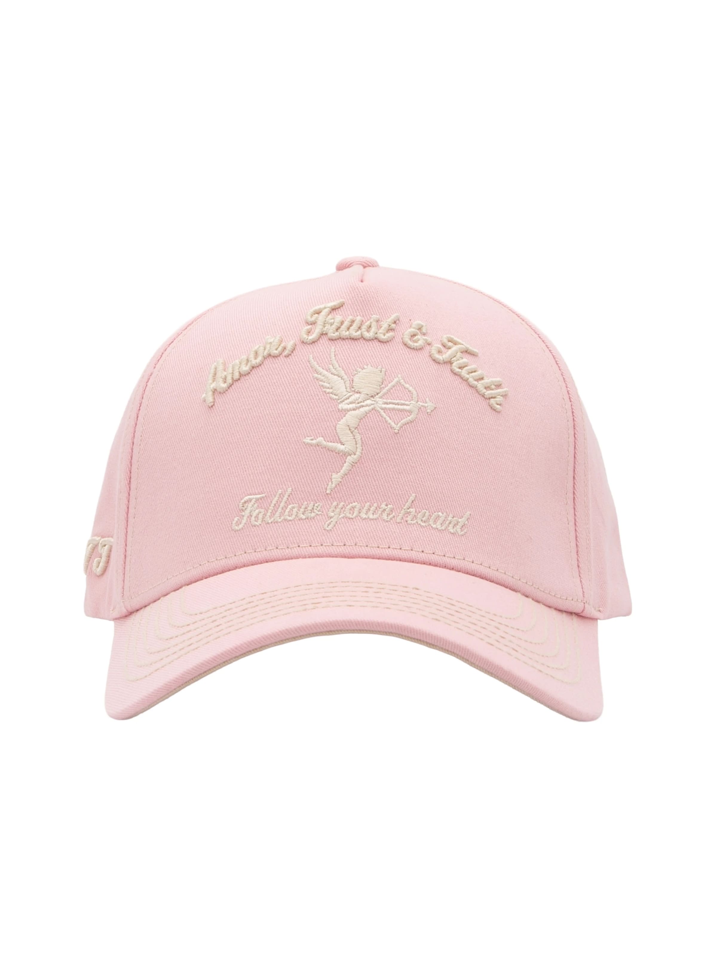 Amor, Trust & Truth Cap 'Follow Your Heart' in Pink: front