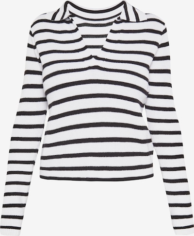 usha BLUE LABEL Sweater majica u crna / bijela, Pregled proizvoda
