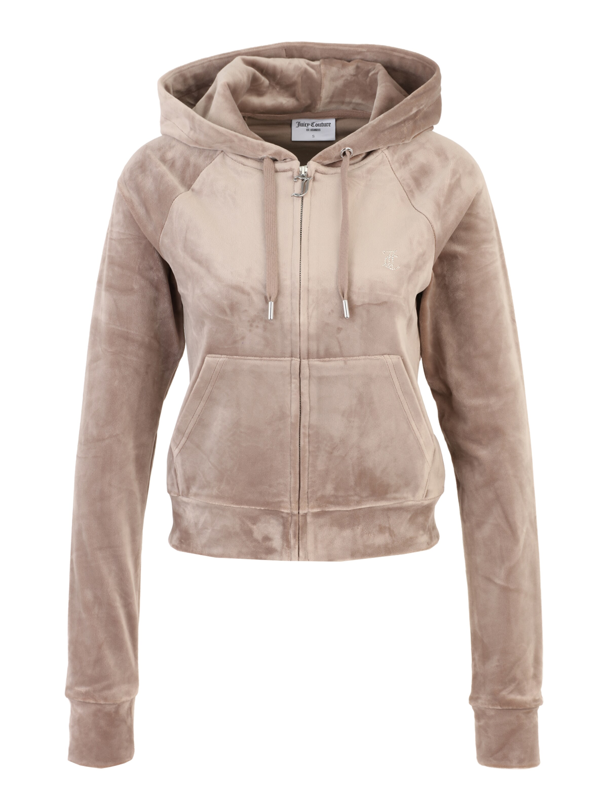 Juicy Couture Petite Zip-Up Hoodie 'MADISON' in Beige: front