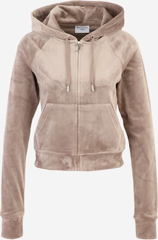 Juicy Couture Petite - Sudadera con cremallera 'MADISON' en beige: frente