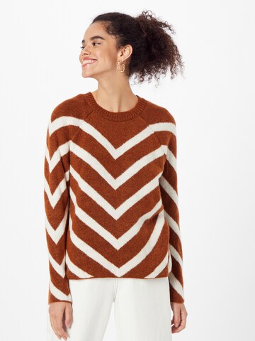 Pull-over 'Leliza' ONLY en marron : devant