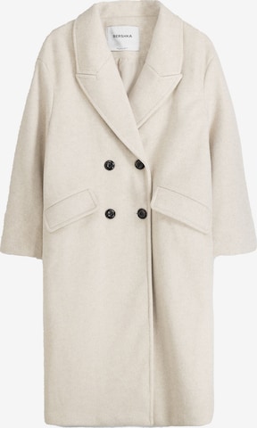 Bershka Between-seasons coat in Beige: front