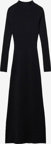 MANGO Knitted dress in Black: front