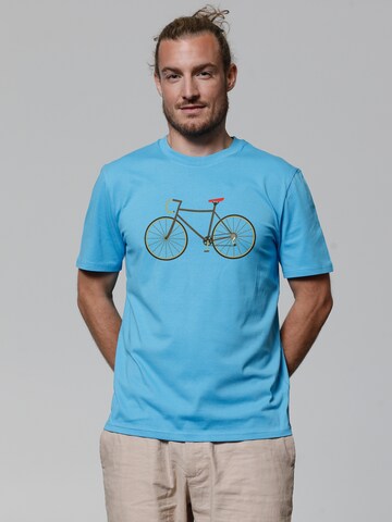 T-Shirt ' Fahrrad ' Watapparel en bleu : devant