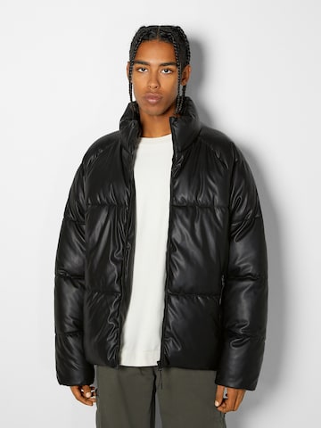 Bershka Between-season jacket in Black: front