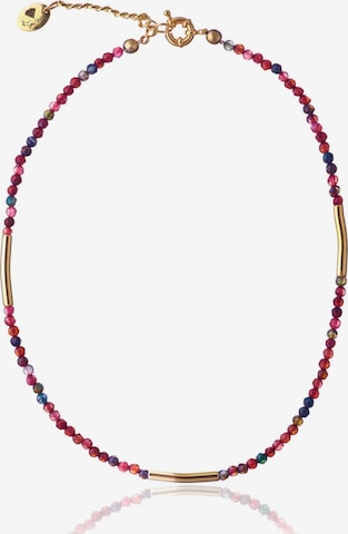 THE GEM STORIES JEWELRY Ketju 'Shades Of Red Agate Necklace' värissä monivärinen: etupuoli
