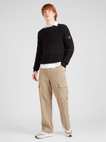 JACK & JONES Sweter 'JAMES' w kolorze czarny