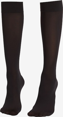 CALZEDONIA Knee High Socks in Black: front