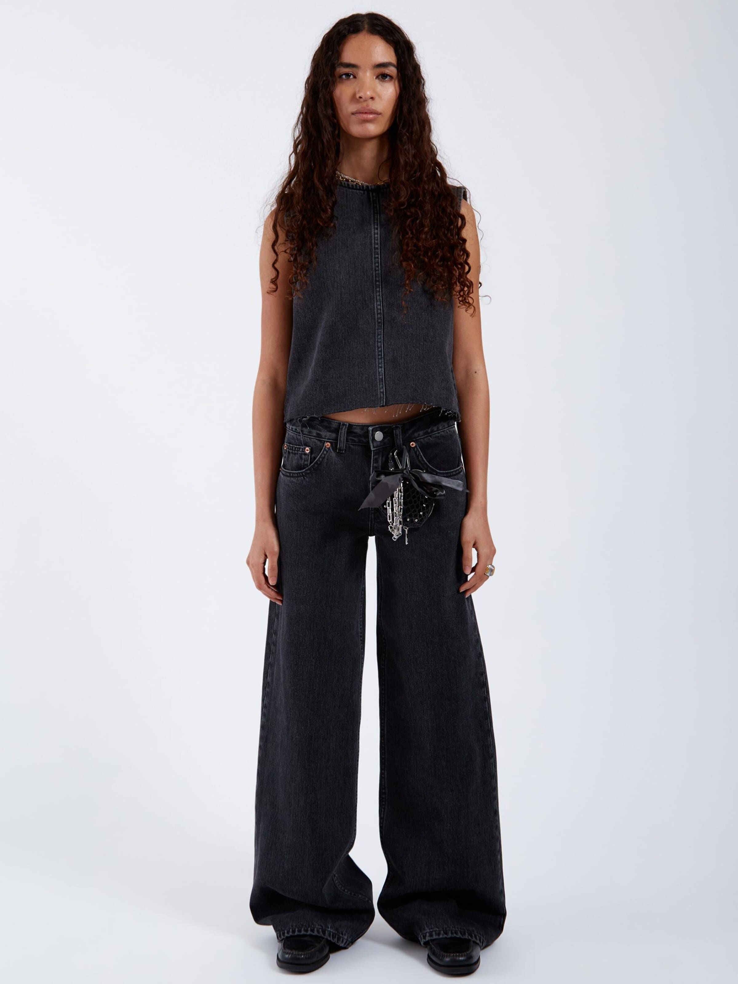 Dr. Denim Regular Jeans 'Rhue Low Wide Jeans'‌‌‌‌‌‌‌‌ in Schwarz