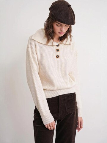 Pullover di MixRay in beige: frontale