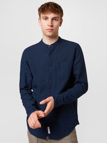 HOLLISTER Regular fit Button Up Shirt in Blue: front