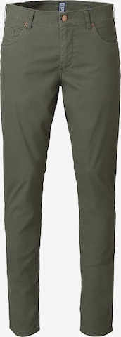 MEYER Slimfit Broek 'M5' in Groen: voorkant