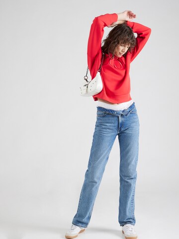 VILA - Sweatshirt 'REFLECT MOOD' em vermelho