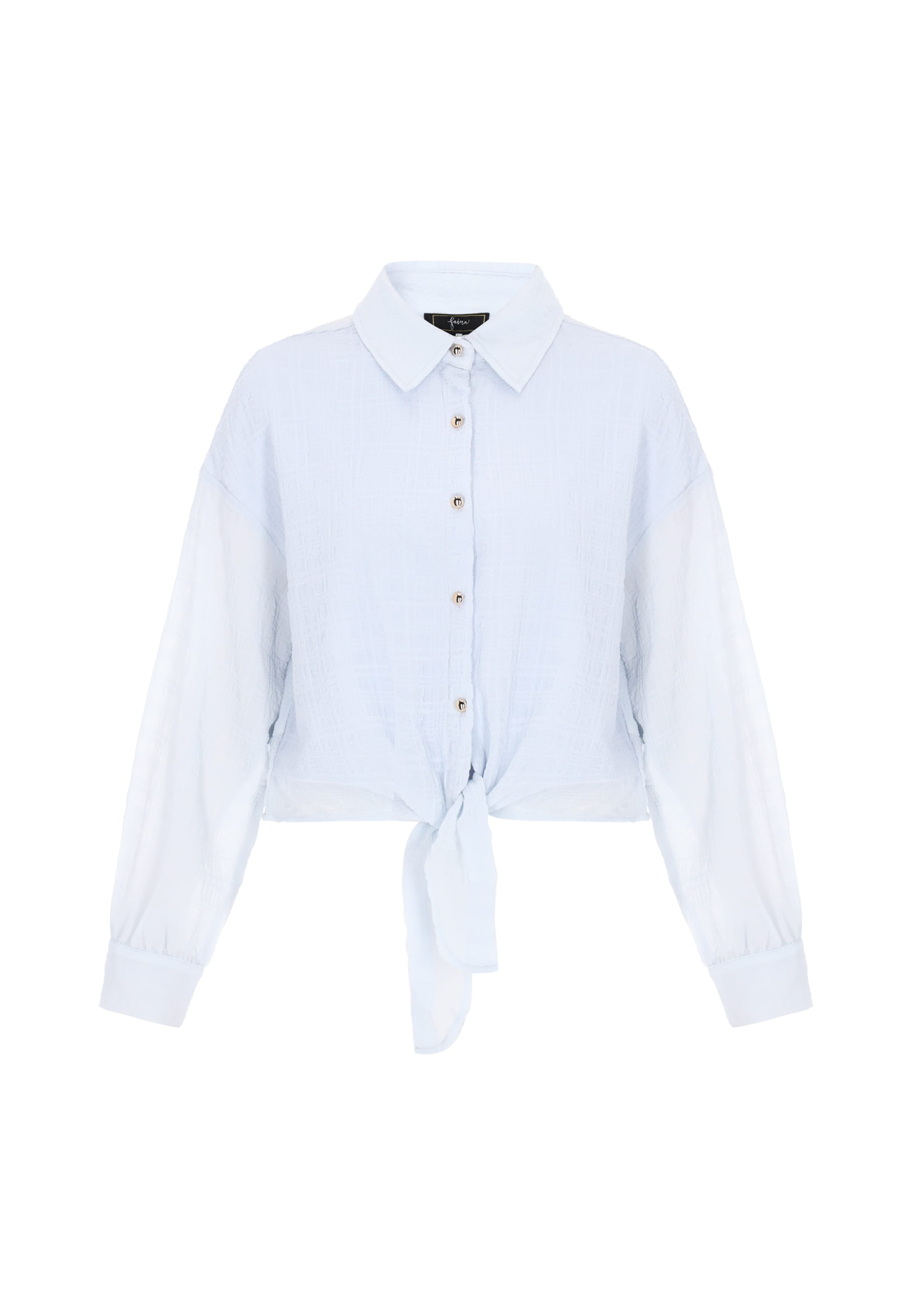 faina Blouse 'Festive' in Blauw: voorkant