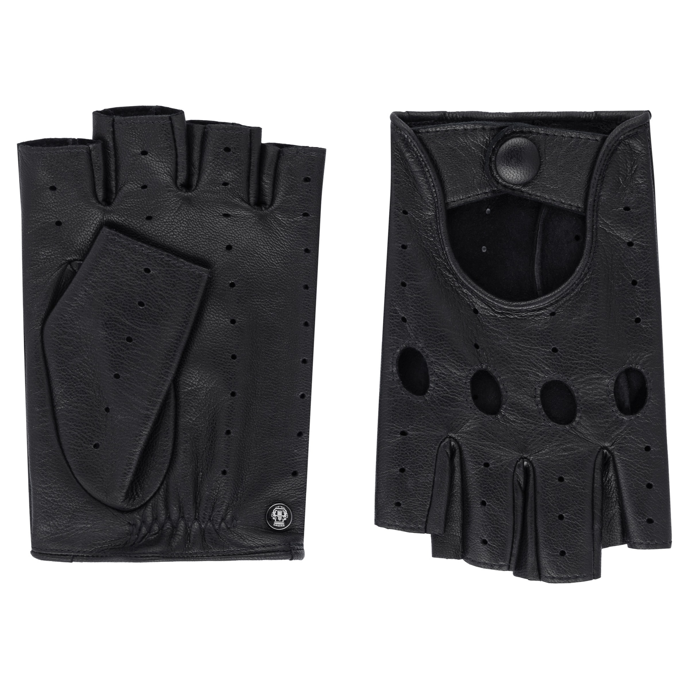 Roeckl Short finger gloves 'PALERMO AUTOFAHRER' in Black: front