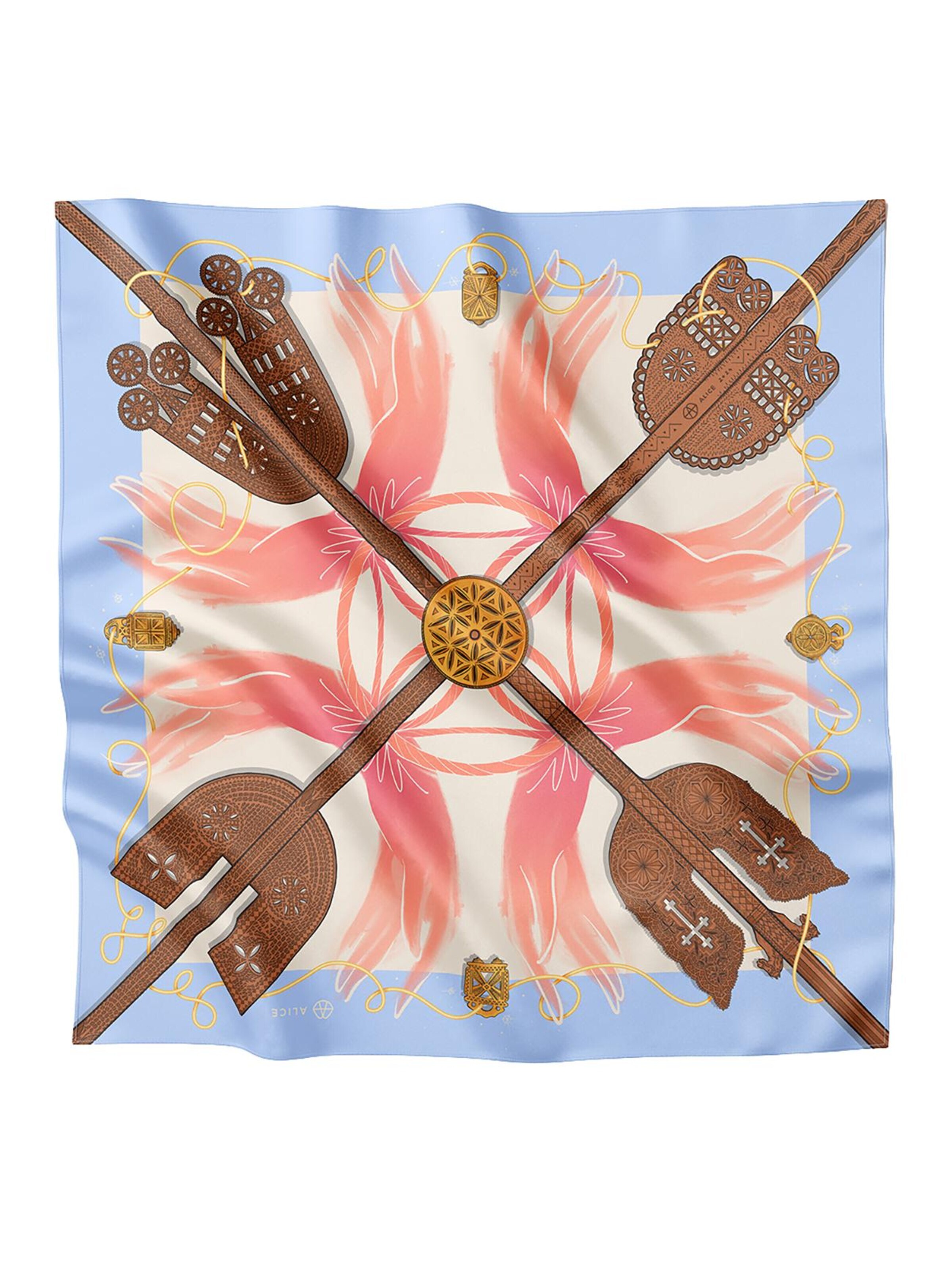 Sciarpa di ALICE Designs in blu: frontale