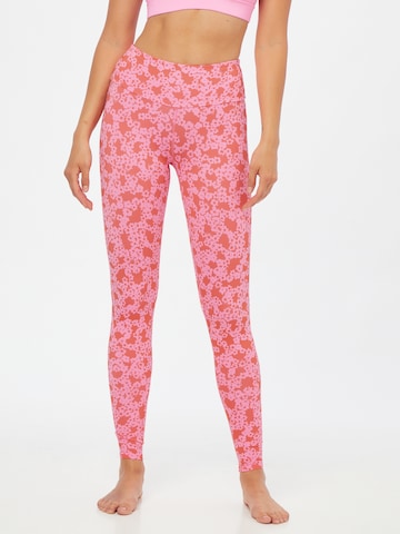 Skinny Pantalon de sport Hey Honey en rose : devant