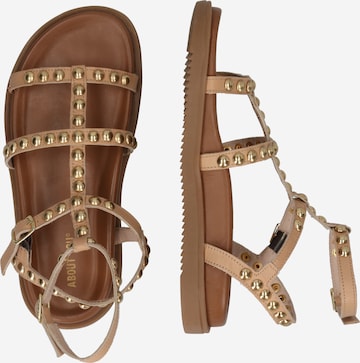 ABOUT YOU Strap sandal 'Isabella' in Beige