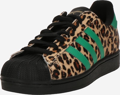 Sportbačiai be auliuko 'Superstar II' iš ADIDAS ORIGINALS, spalva – ruda / žalia / juoda, Prekių apžvalga