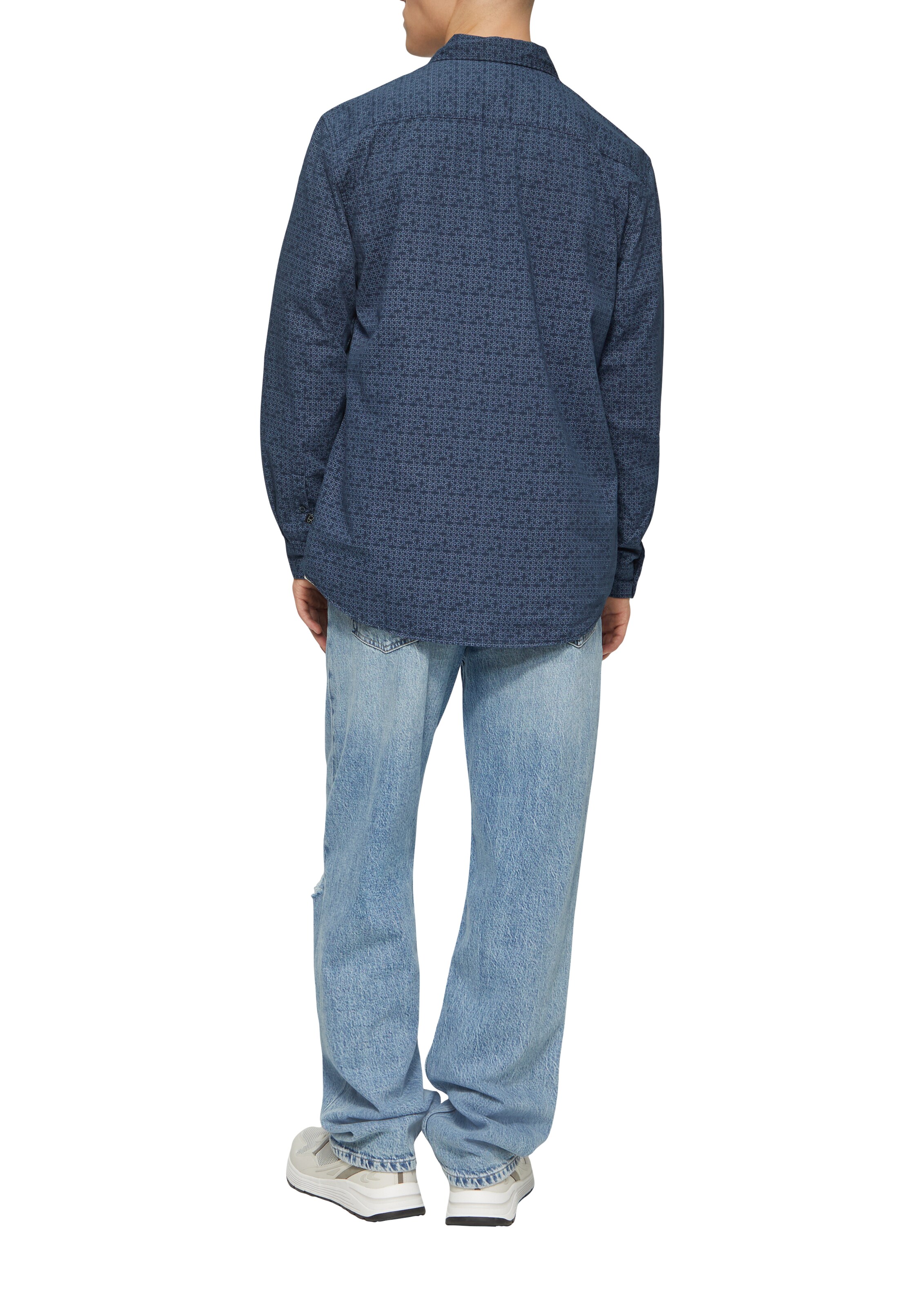 QS Regular fit Button Up Shirt in Blue