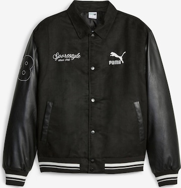 PUMA - Chaqueta de entretiempo en negro: frente