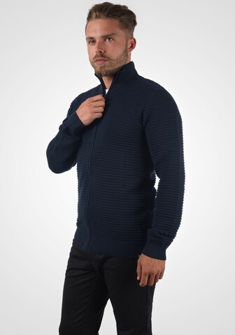 INDICODE JEANS Knit Cardigan 'Arctic' in Blue: front