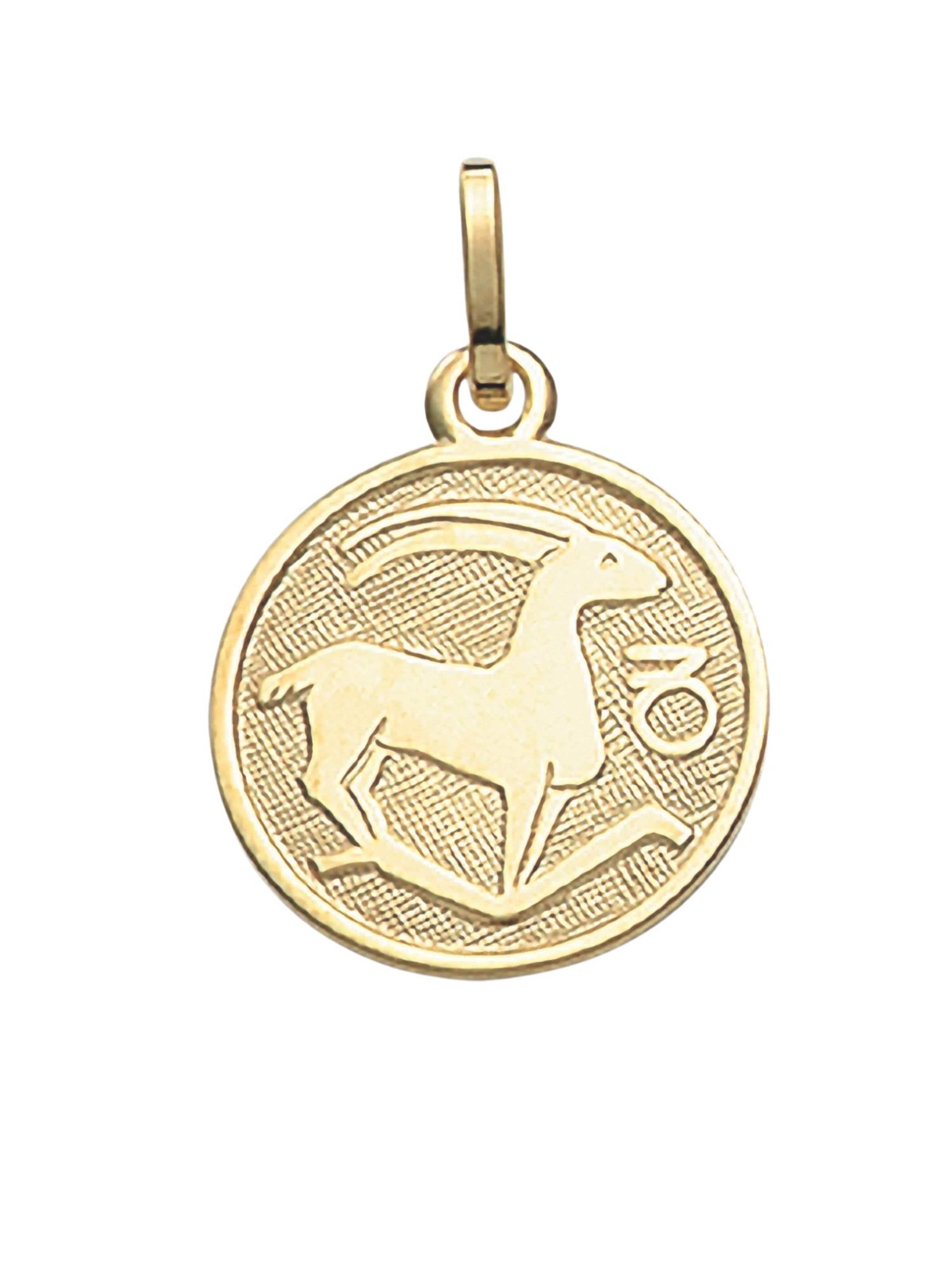 Adelia´s Pendant 'Steinbock' in Gold: front