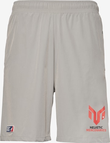 European League of Football Regular Shorts 'Helvetic Guards' in Grau: Vorderseite