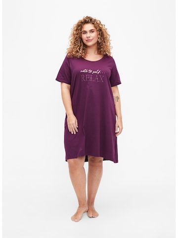 Zizzi - Camiseta de noche 'Mally' en lila