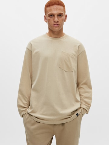 Pull&Bear Shirt in Beige: voorkant