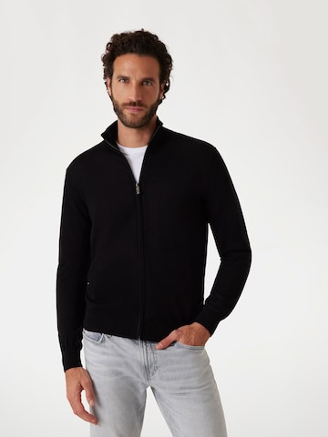 GUESS Knit Cardigan in Black: front