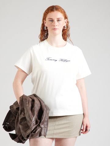 T-shirt Tommy Hilfiger Curve en blanc : devant