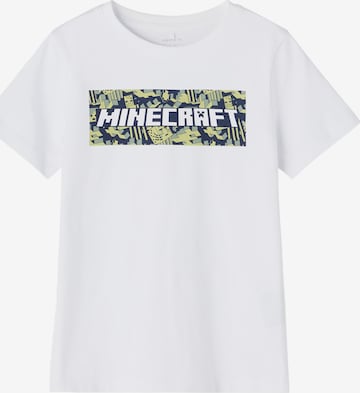 NAME IT T-Shirt 'Minecraft Maxon' in Weiß: predná strana