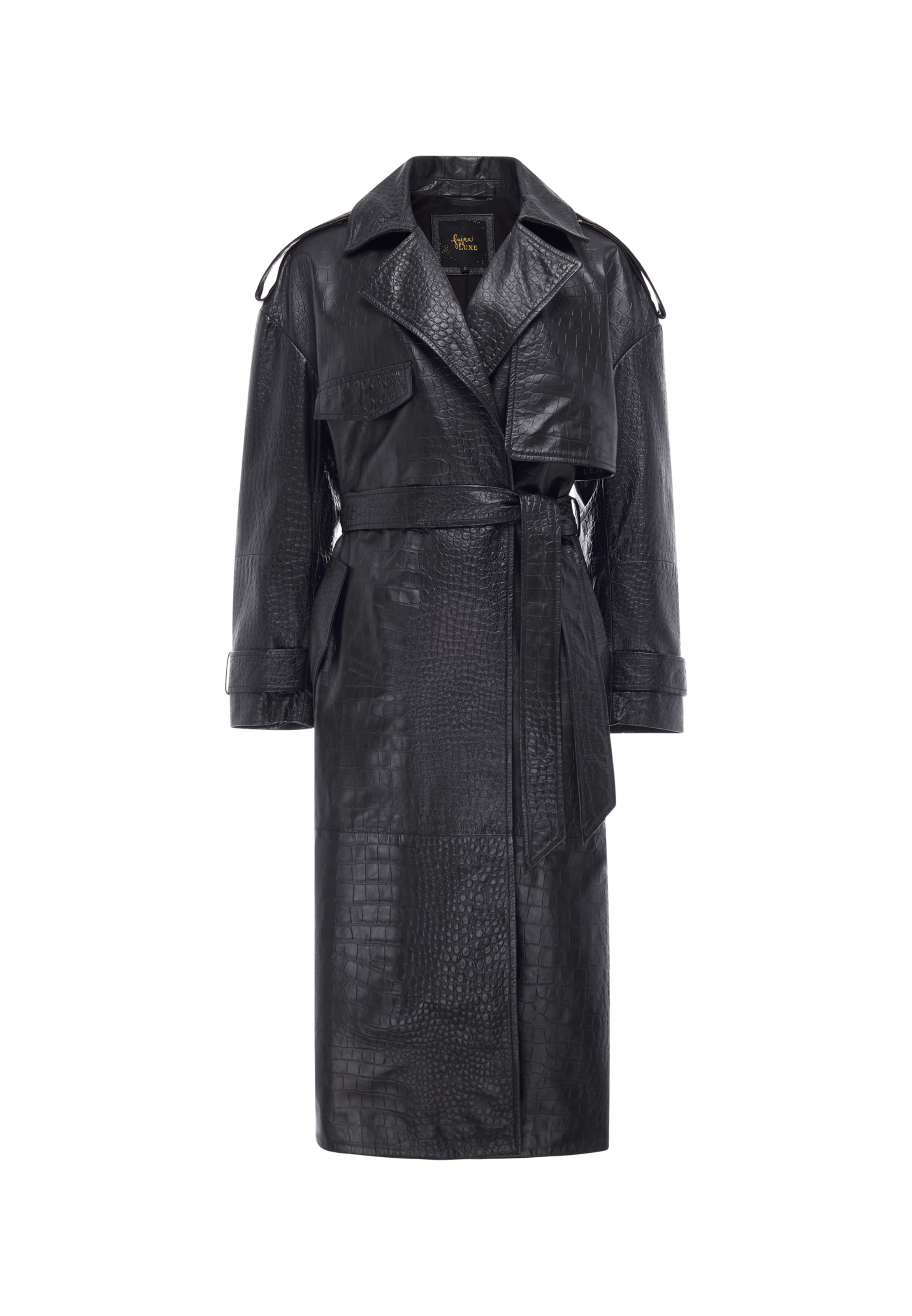 faina Between-Seasons Coat in XS in Black, Item view