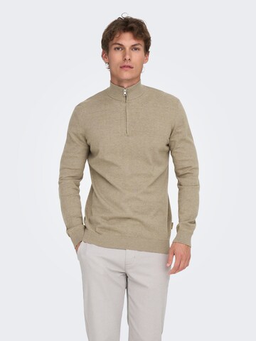 Only & Sons Trui 'ONSLoui' in Beige: voorkant
