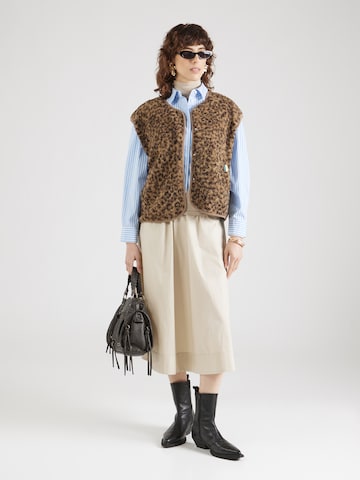 Gilet 'PCKATTY' PIECES en beige