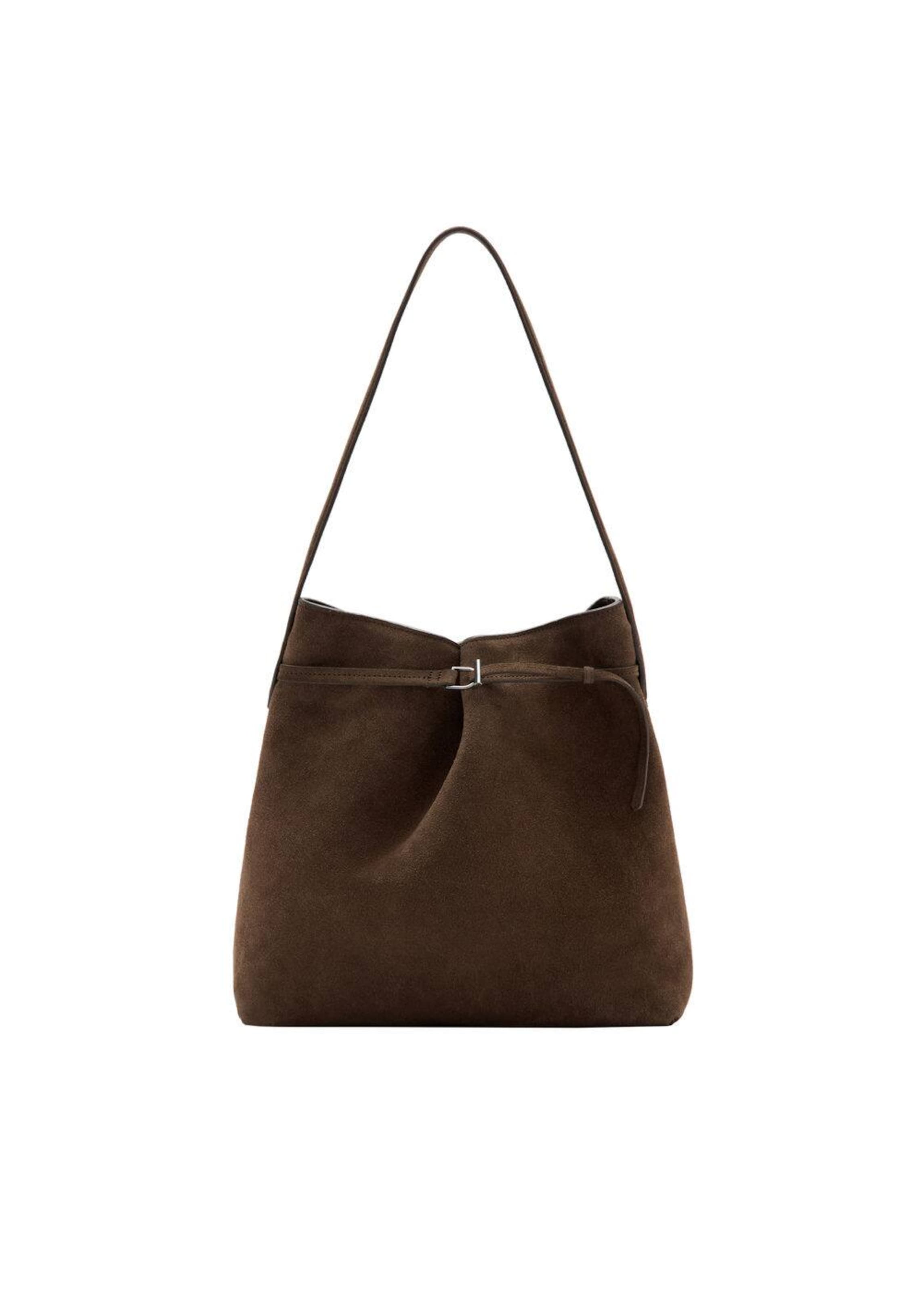 MANGO Shoulder Bag in Brown: front