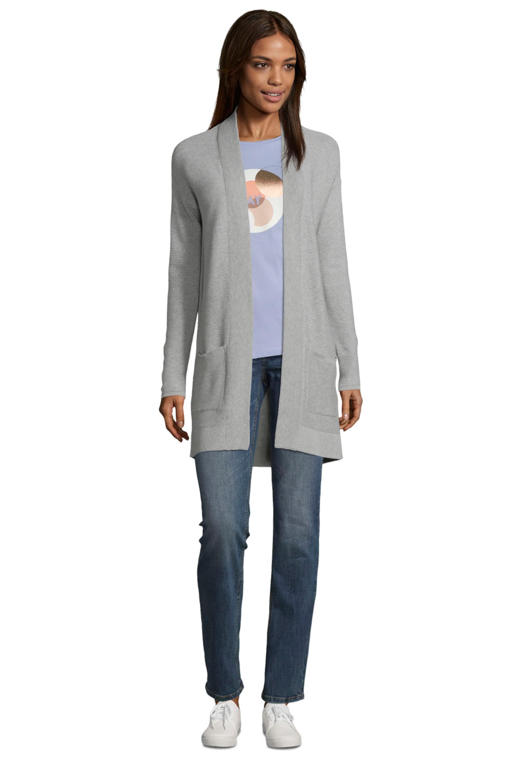 TOM TAILOR Strickjacke in Grau