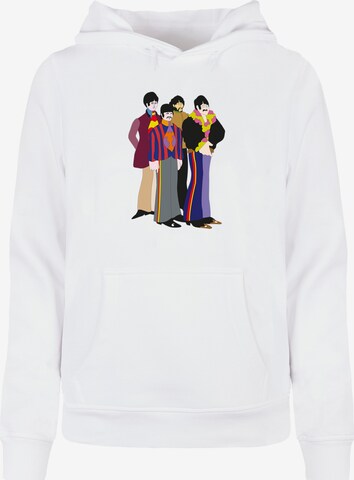 Merchcode Sweatshirt 'Yellow Submarine' in Wit: voorkant