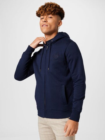 Veste de survêtement GANT en bleu : devant