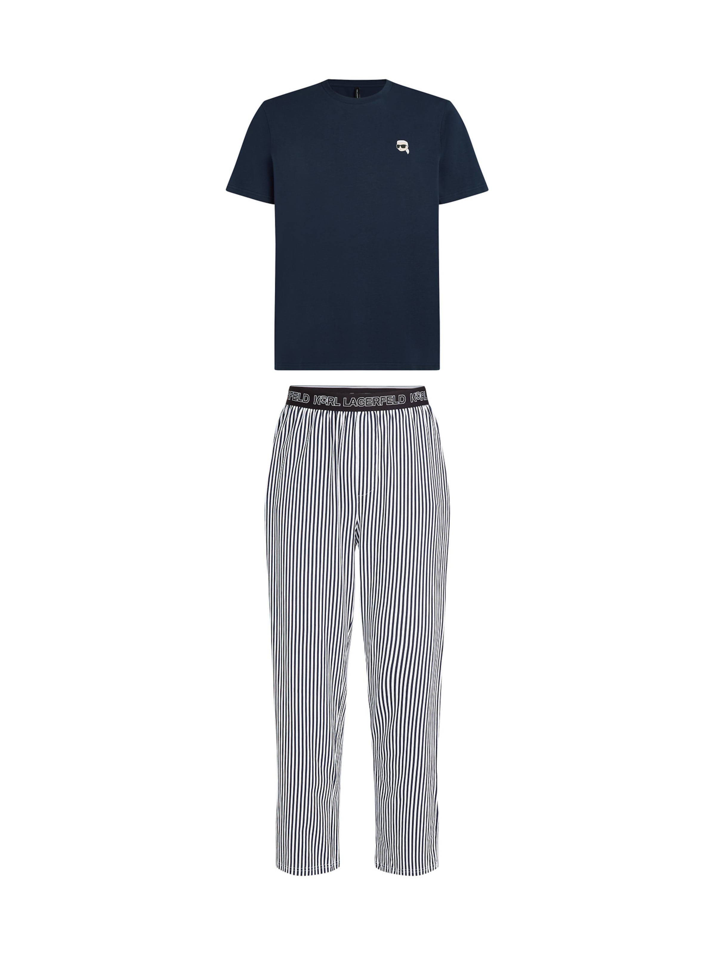 juoda Karl Lagerfeld Ilga pižama: priekis