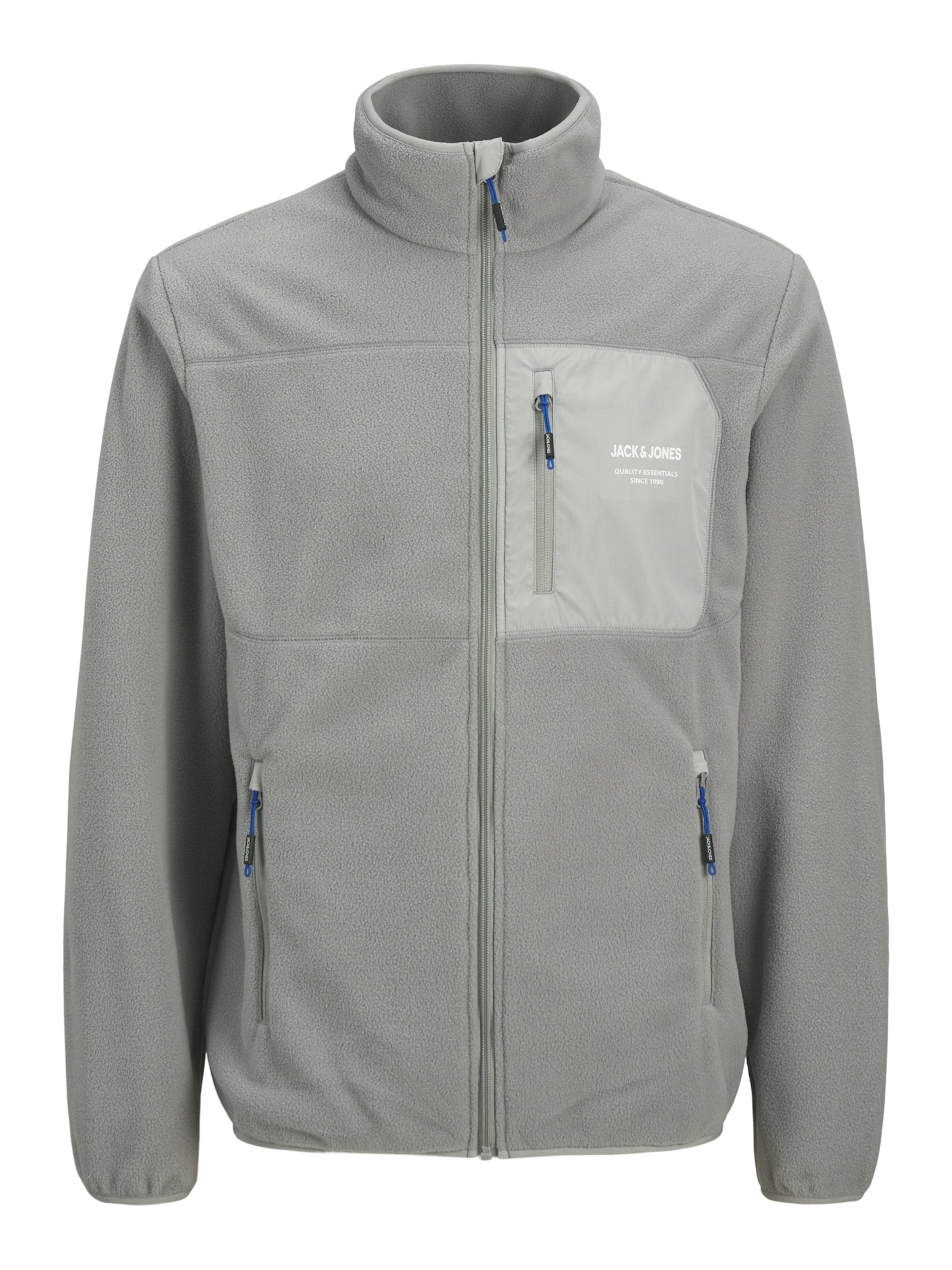 Giacca di pile 'JJTheo' di JACK & JONES in grigio: frontale