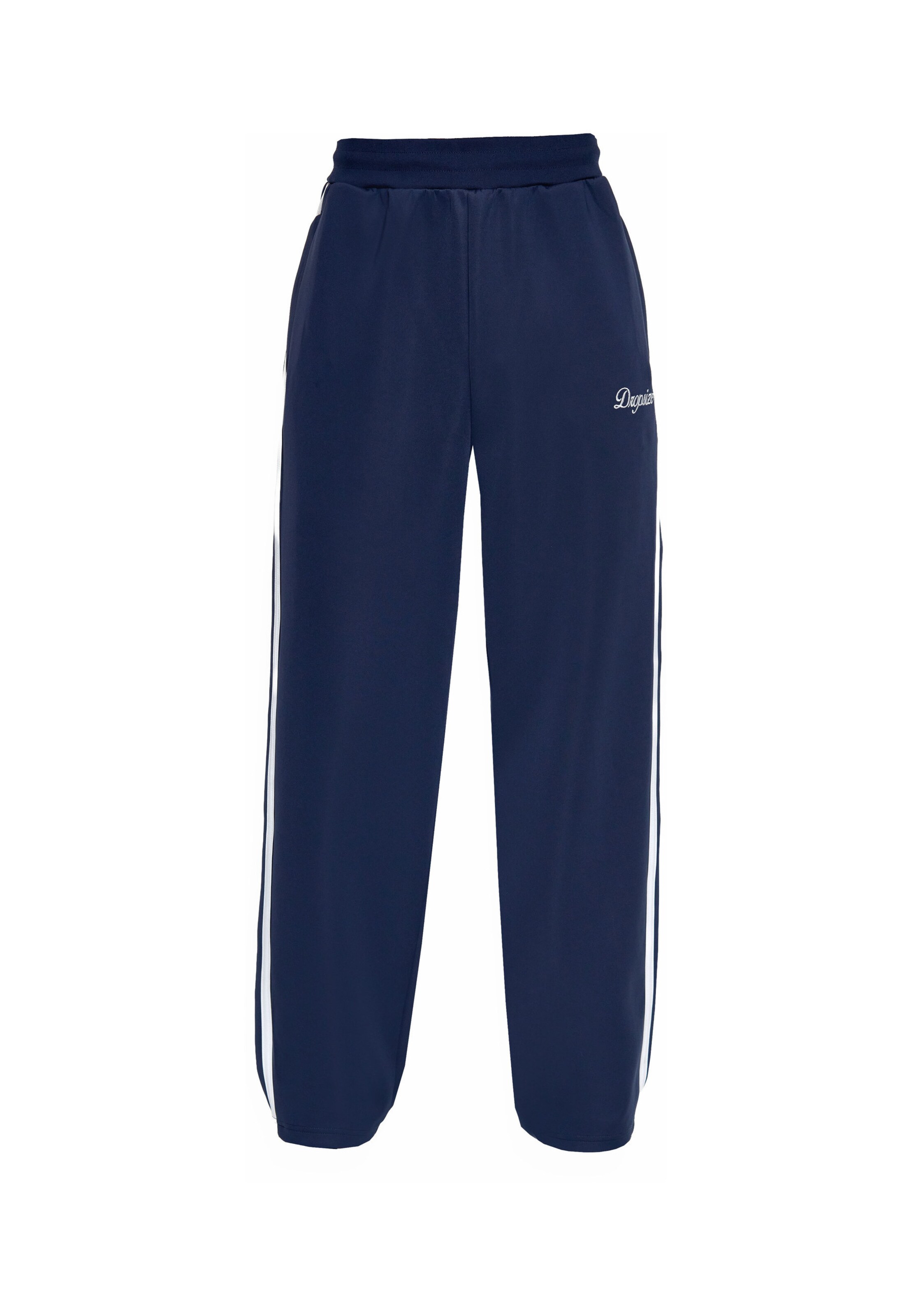 Dropsize Broek in Blauw: voorkant